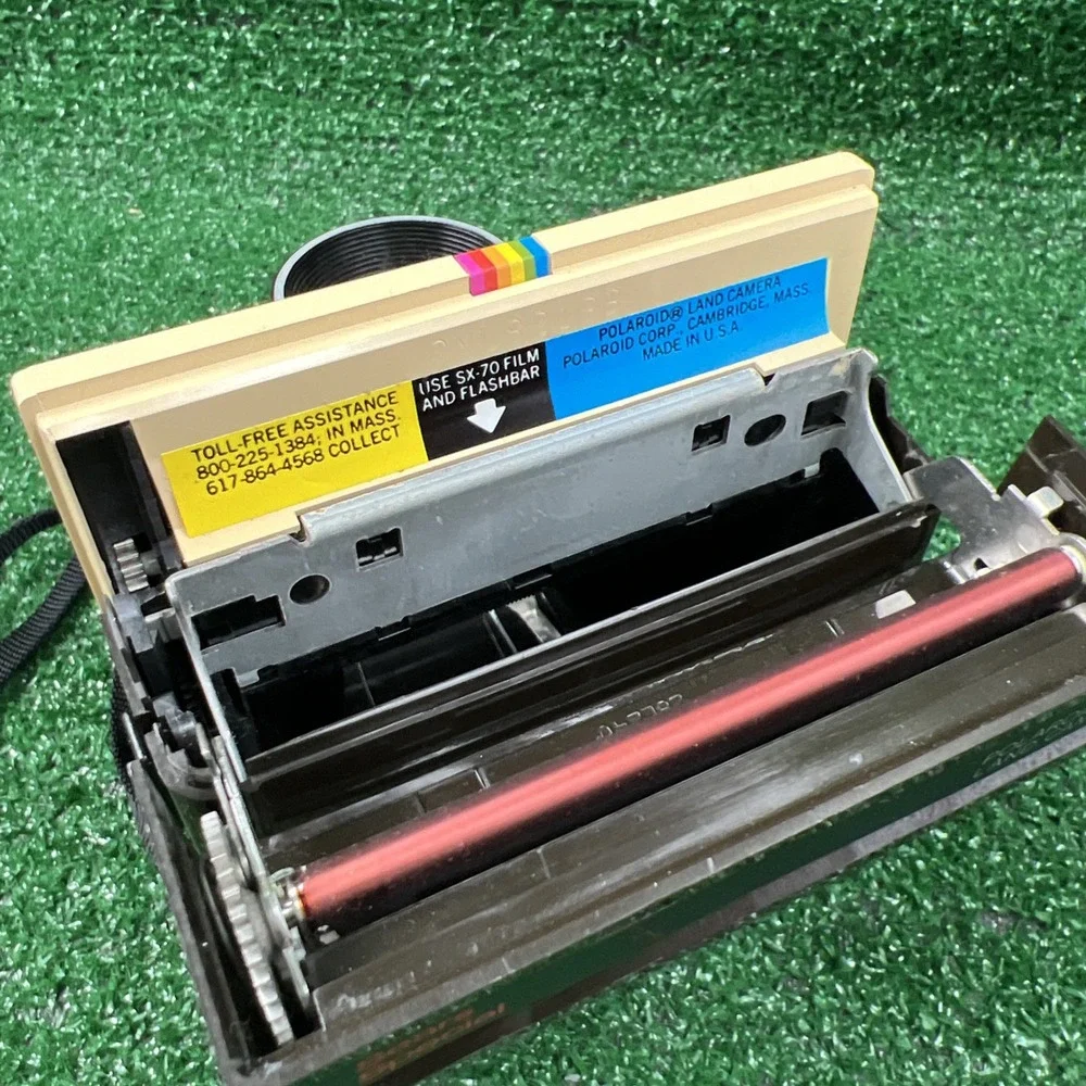 Vintage Polaroid One Step Land Camera Sears Special Instant Film Rainbow W/Strap